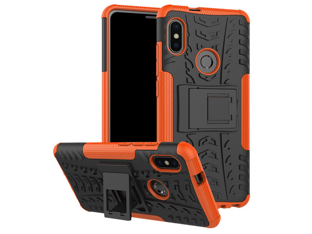 Чехол Yotrix Shockproof case для Xiaomi Redmi Note 5 pro (оранжевый, пластиковый)