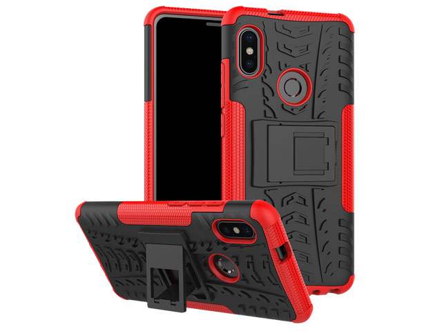 Чехол Yotrix Shockproof case для Xiaomi Redmi Note 5 pro (красный, пластиковый)