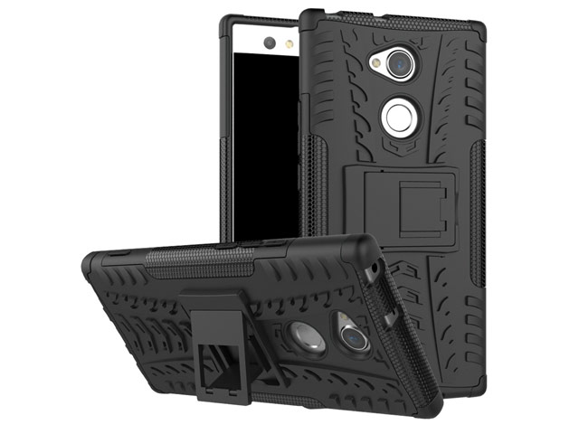 Чехол Yotrix Shockproof case для Sony Xperia XA2 ultra (черный, пластиковый)
