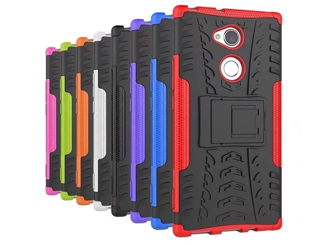Чехол Yotrix Shockproof case для Sony Xperia XA2 ultra (фиолетовый, пластиковый)