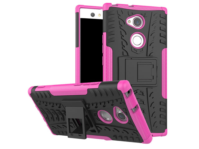 Чехол Yotrix Shockproof case для Sony Xperia XA2 ultra (розовый, пластиковый)