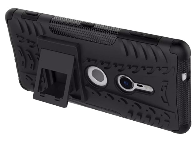 Чехол Yotrix Shockproof case для Sony Xperia XZ2 (черный, пластиковый)