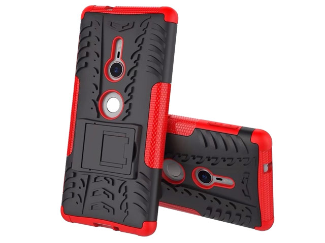 Чехол Yotrix Shockproof case для Sony Xperia XZ2 (красный, пластиковый)