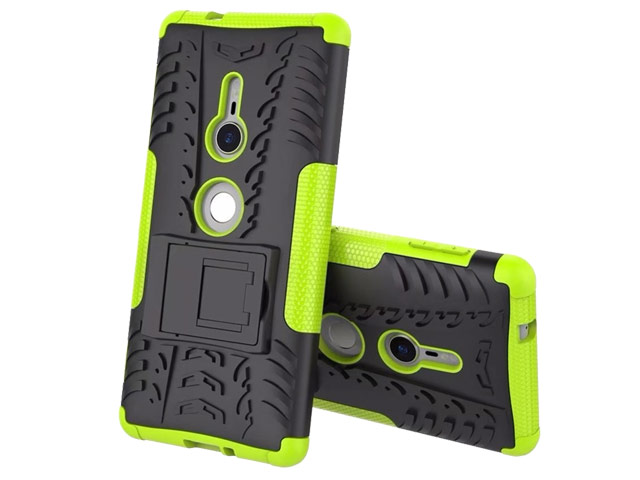 Чехол Yotrix Shockproof case для Sony Xperia XZ2 (зеленый, пластиковый)