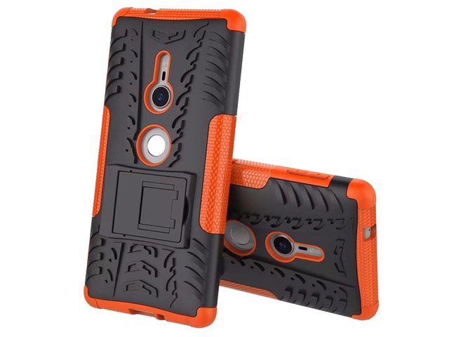Чехол Yotrix Shockproof case для Sony Xperia XZ2 (оранжевый, пластиковый)