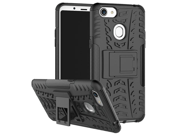 Чехол Yotrix Shockproof case для OPPO F5 (черный, пластиковый)