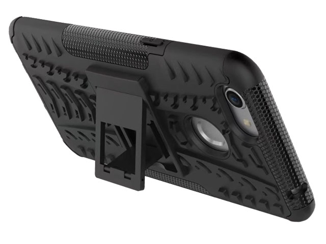 Чехол Yotrix Shockproof case для OPPO F5 (черный, пластиковый)