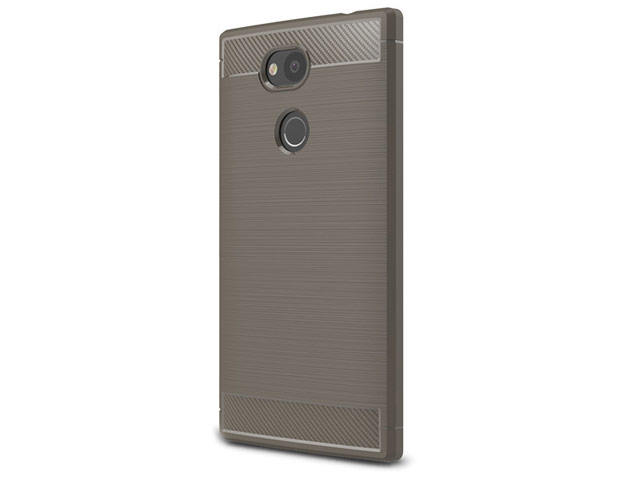 Чехол Yotrix Rugged Armor для Sony Xperia L2 (серый, гелевый)