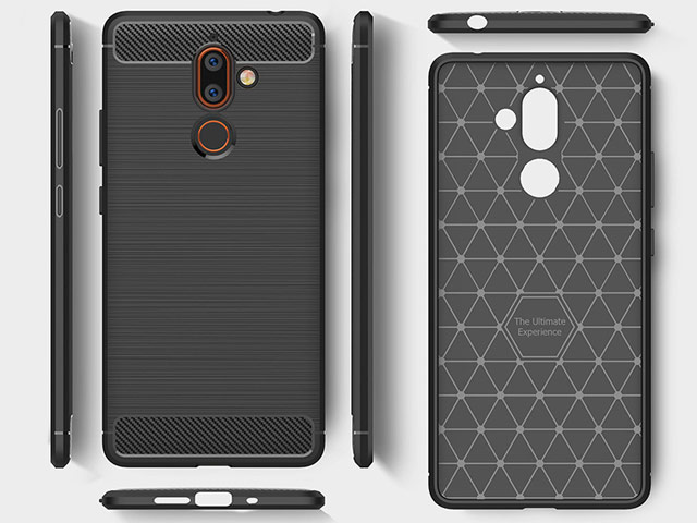 Чехол Yotrix Rugged Armor для Nokia 7 plus (черный, гелевый)