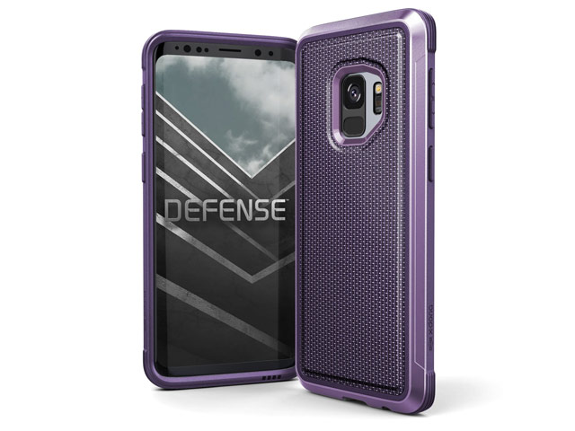 Чехол X-doria Defense Lux для Samsung Galaxy S9 (Purple Nylon, маталлический)