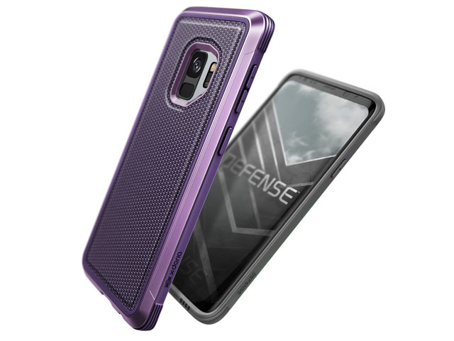 Чехол X-doria Defense Lux для Samsung Galaxy S9 (Purple Nylon, маталлический)