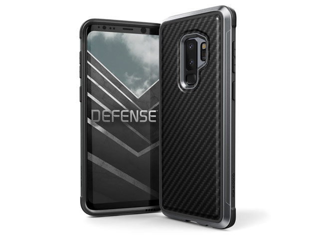 Чехол X-doria Defense Lux для Samsung Galaxy S9 plus (Black Carbon, маталлический)