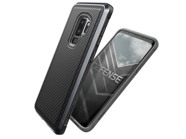 Чехол X-doria Defense Lux для Samsung Galaxy S9 plus (Black Carbon, маталлический)