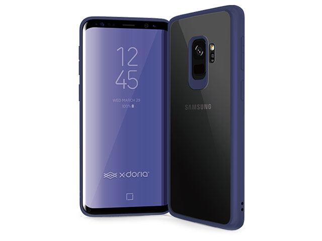 Чехол X-doria Fense case для Samsung Galaxy S9 (синий, пластиковый)