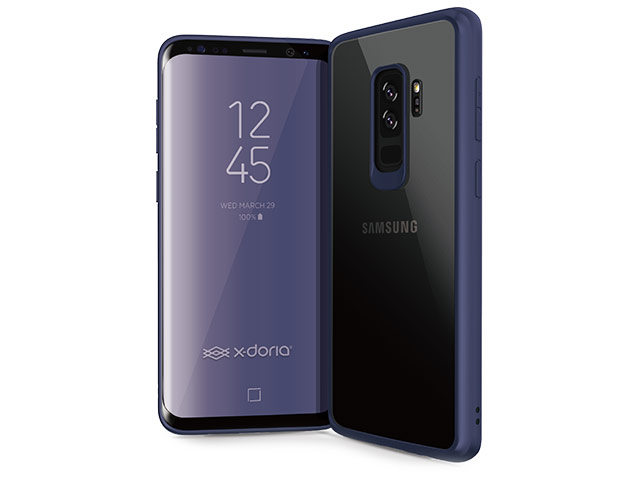 Чехол X-doria Fense case для Samsung Galaxy S9 plus (синий, пластиковый)