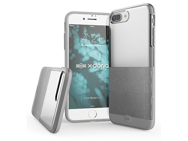 Чехол X-doria Dash case для Apple iPhone 8 plus (серый, кожаный)