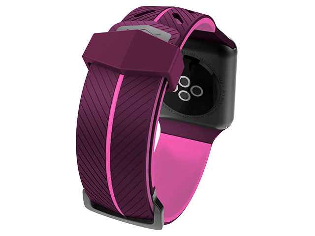 Ремешок для часов X-Doria Action Band для Apple Watch (42 мм, фиолетовый/розовый, силиконовый)