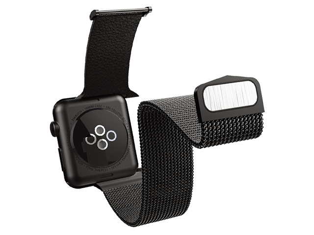 Ремешок для часов X-Doria Hybrid Mesh Band для Apple Watch (42 мм, черный, стальной)