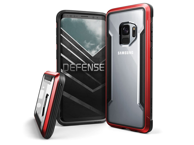 Чехол X-doria Defense Shield для Samsung Galaxy S9 (красный, маталлический)