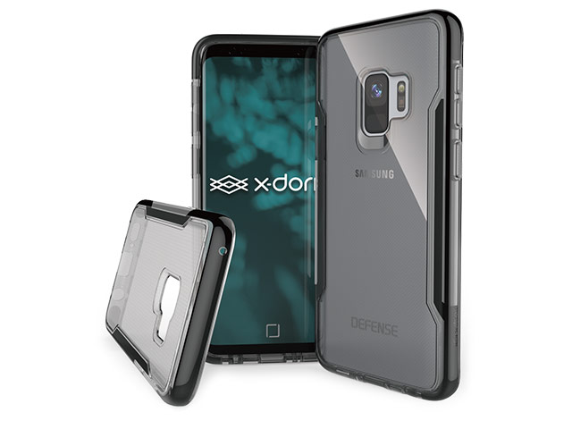 Чехол X-doria Defense Clear для Samsung Galaxy S9 (черный, пластиковый)