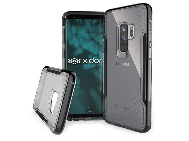 Чехол X-doria Defense Clear для Samsung Galaxy S9 plus (черный, пластиковый)