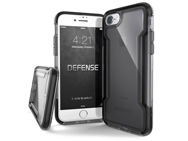 Чехол X-doria Defense Clear для Apple iPhone 8 (черный, пластиковый)