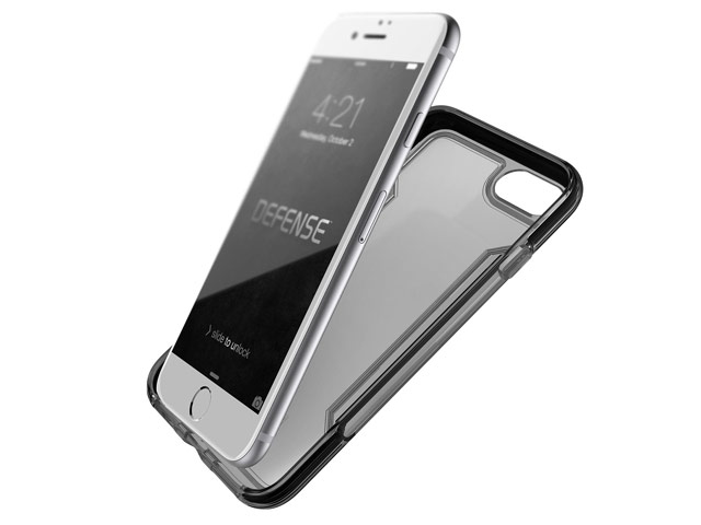 Чехол X-doria Defense Clear для Apple iPhone 8 (черный, пластиковый)