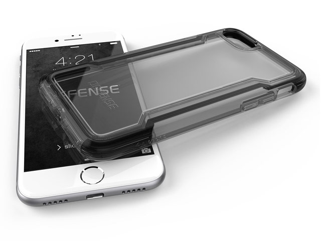 Чехол X-doria Defense Clear для Apple iPhone 8 (черный, пластиковый)