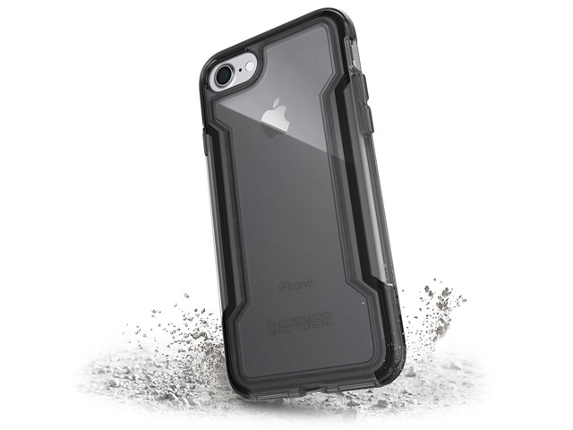 Чехол X-doria Defense Clear для Apple iPhone 8 (черный, пластиковый)