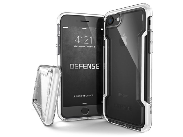 Чехол X-doria Defense Clear для Apple iPhone 8 (белый, пластиковый)