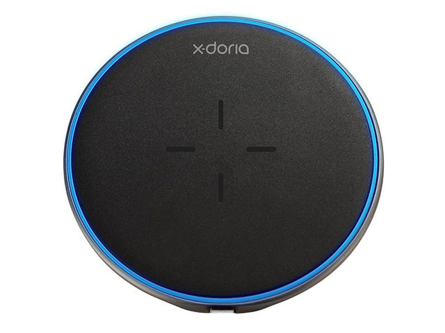 Беспроводное зарядное устройство X-Doria Pebble Wireless Charger (Fast Charge, черное, стандарт QI)