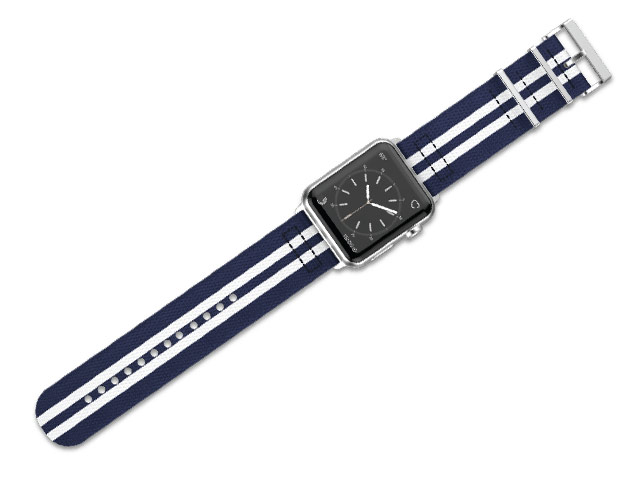 Ремешок для часов X-Doria Field Band для Apple Watch (42 мм, белый/синий, матерчатый)