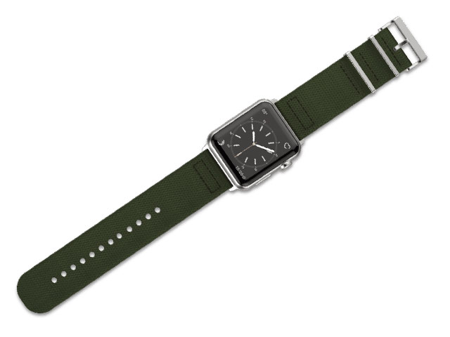Ремешок для часов X-Doria Field Band для Apple Watch (42 мм, темно-зеленый, матерчатый)
