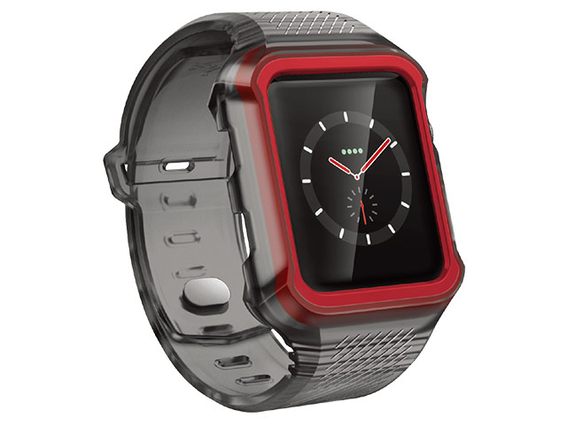 Ремешок для часов X-Doria Rumble Band для Apple Watch (42 мм, черный, силиконовый)