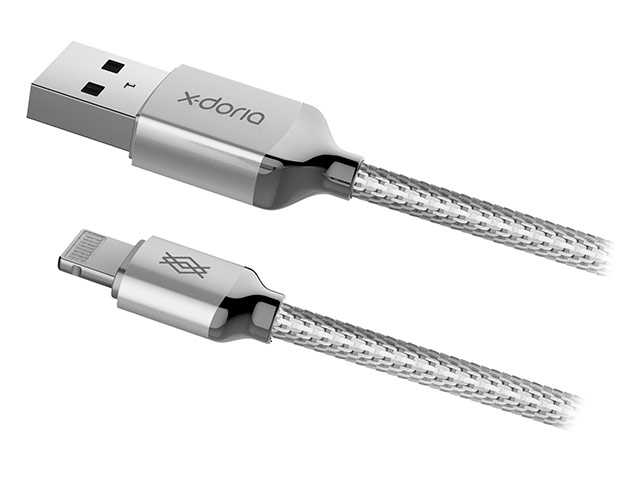 USB-кабель X-Doria Fierce Cable (Lightning, серебристый, 1 м, MFi)