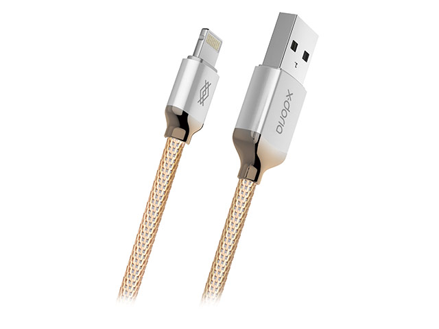 USB-кабель X-Doria Fierce Cable (Lightning, золотистый, 1 м, MFi)