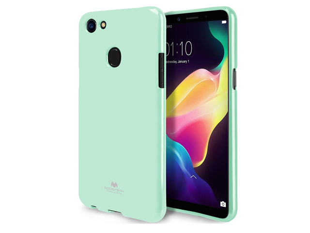 Чехол Mercury Goospery Jelly Case для OPPO F5 (бирюзовый, гелевый)