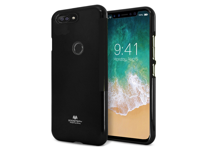 Чехол Mercury Goospery Jelly Case для Huawei Y9 2018 (черный, гелевый)