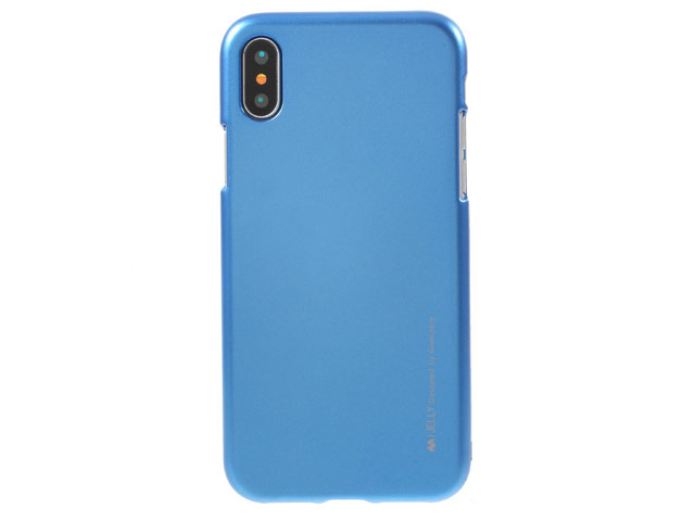 Чехол Mercury Goospery i-Jelly Case для Apple iPhone X (голубой, гелевый)