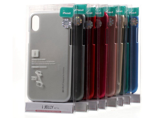 Чехол Mercury Goospery i-Jelly Case для Apple iPhone X (голубой, гелевый)