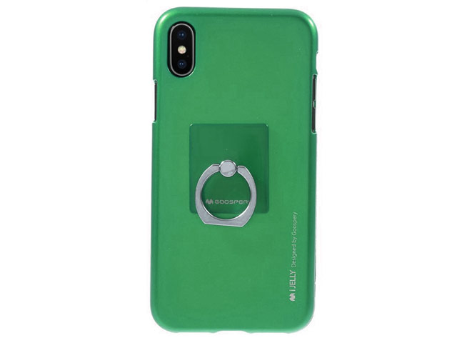 Чехол Mercury Goospery i-Jelly Ring Case для Apple iPhone X (зеленый, гелевый)