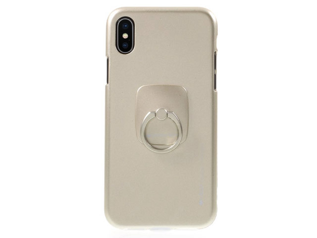 Чехол Mercury Goospery i-Jelly Ring Case для Apple iPhone X (золотистый, гелевый)