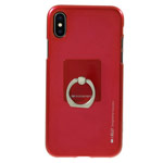 Чехол Mercury Goospery i-Jelly Ring Case для Apple iPhone X (красный, гелевый)