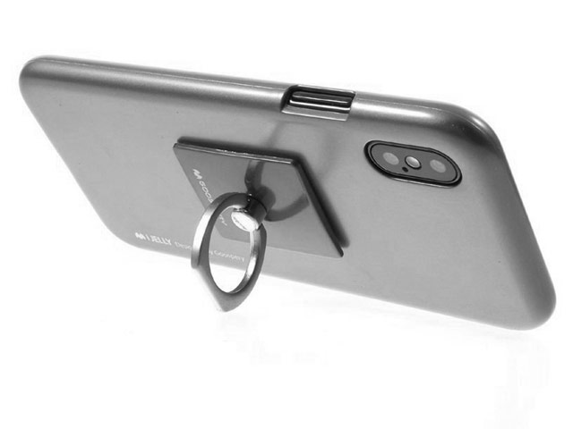 Чехол Mercury Goospery i-Jelly Ring Case для Apple iPhone X (серебристый, гелевый)