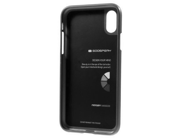Чехол Mercury Goospery i-Jelly Ring Case для Apple iPhone X (серый, гелевый)