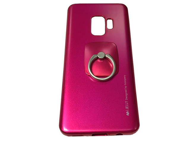 Чехол Mercury Goospery i-Jelly Ring Case для Samsung Galaxy S9 plus (малиновый, гелевый)