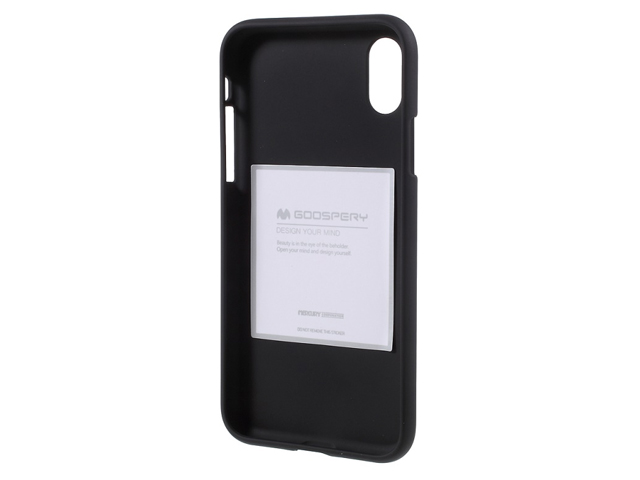 Чехол Mercury Goospery Soft Feeling для Apple iPhone X (черный, силиконовый)