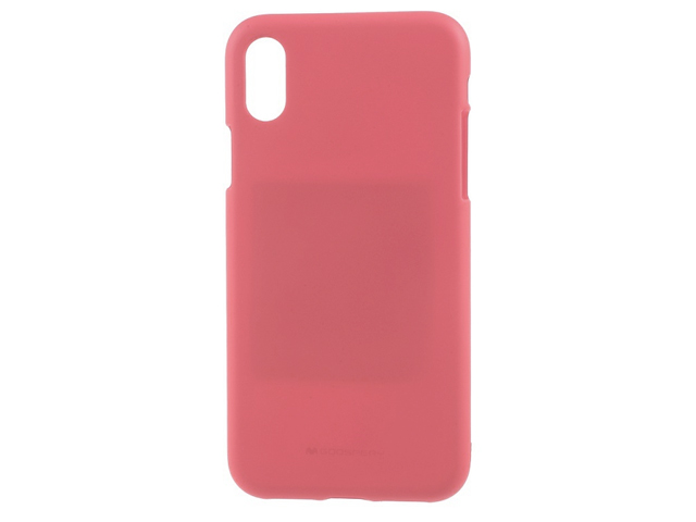 Чехол Mercury Goospery Soft Feeling для Apple iPhone X (розовый, силиконовый)