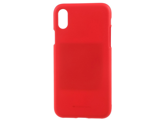 Чехол Mercury Goospery Soft Feeling для Apple iPhone X (красный, силиконовый)