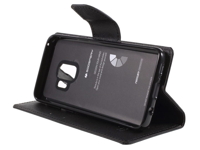 Чехол Mercury Goospery Fancy Diary Case для Samsung Galaxy S9 (черный, винилискожа)